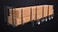 Logging Trailer Black with 6 Loads single Mat All PBR Textures 3D model