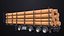 Logging Trailer Black with 6 Loads single Mat All PBR Textures 3D model