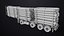 Logging Trailer Black with 6 Loads single Mat All PBR Textures 3D model