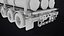 Logging Trailer Black with 6 Loads single Mat All PBR Textures 3D model