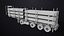 Logging Trailer Black with 6 Loads single Mat All PBR Textures 3D model