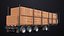 Logging Trailer Black with 6 Loads single Mat All PBR Textures 3D model