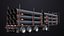 Logging Trailer Black with 6 Loads single Mat All PBR Textures 3D model