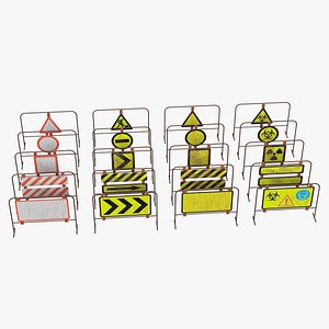 temporary traffic sign model