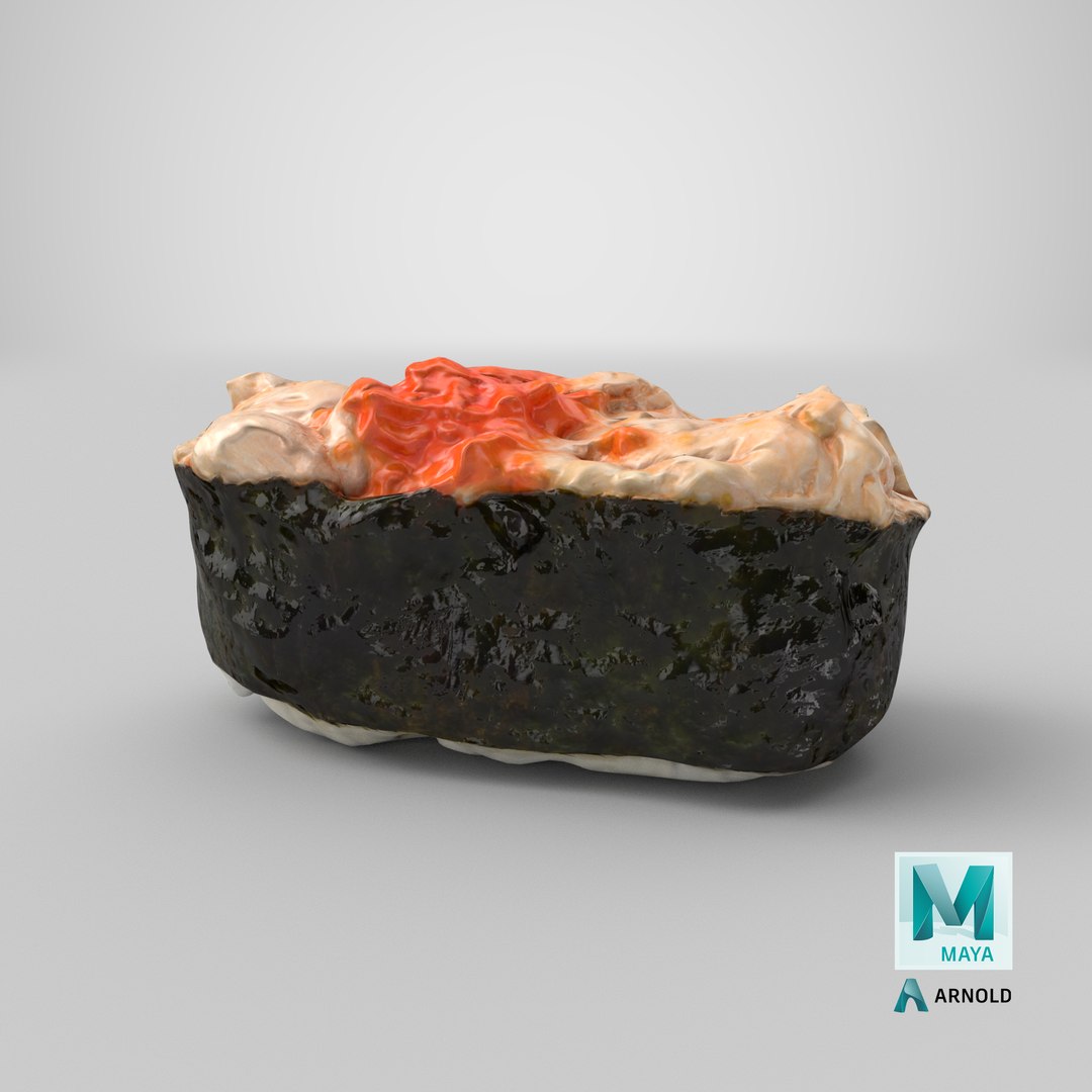3D Tuna Sushi model https://p.turbosquid.com/ts-thumb/pb/oJaY5l/bf/stemcell_maya_arnold_render/png/1689064910/1920x1080/fit_q87/bc600ac32dc107f32c24bfd628f38b7ae4f8598a/stemcell_maya_arnold_render.jpg