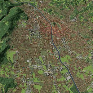 3D Graz Austria - city and urban model