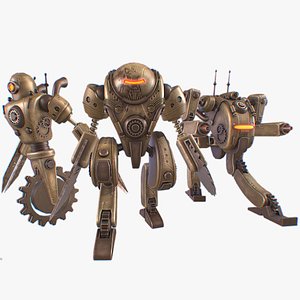 Steampunk mech collection