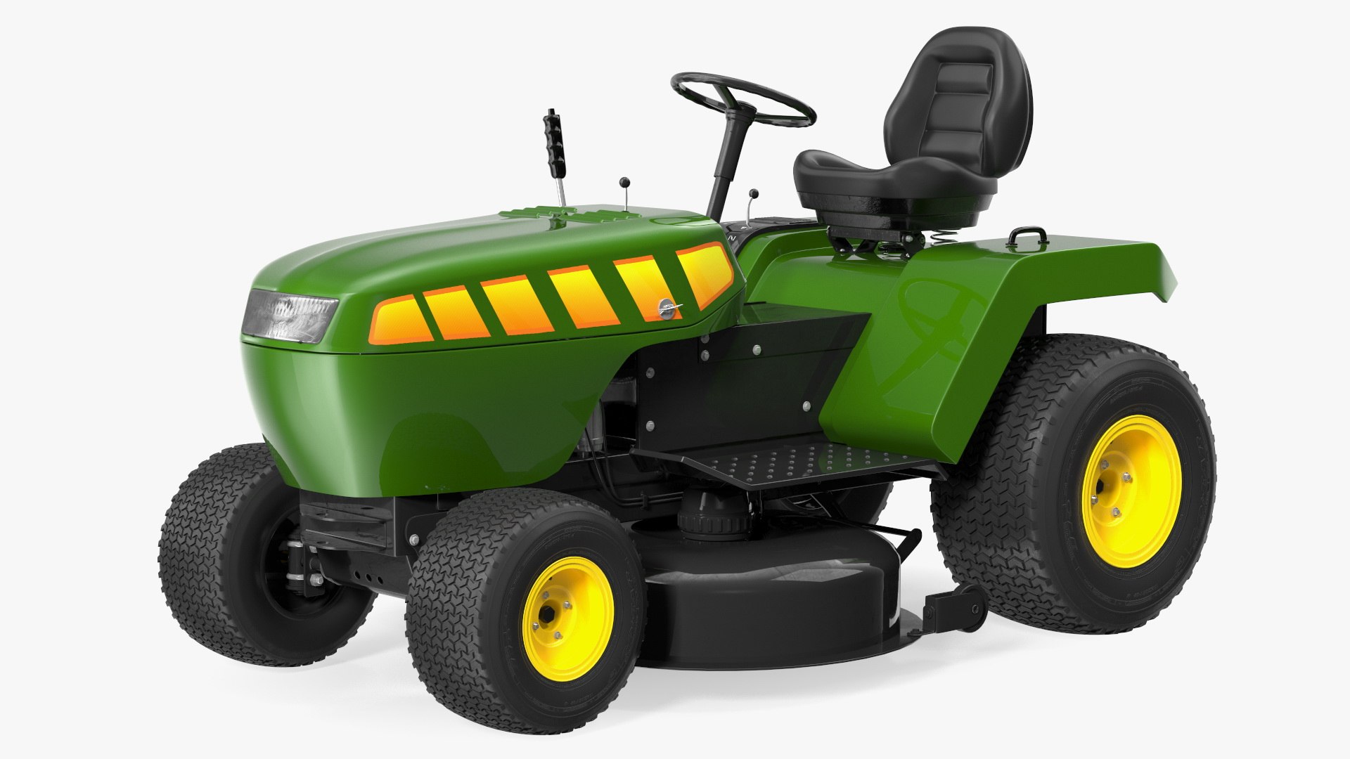 Riding Lawn Mower Rigged 3D model preview