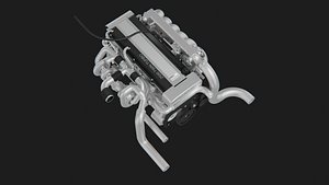 Car engine auto 3D model