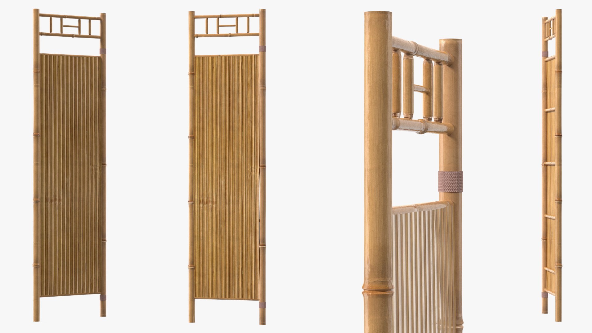 Bamboo Wall Panel 3D model preview