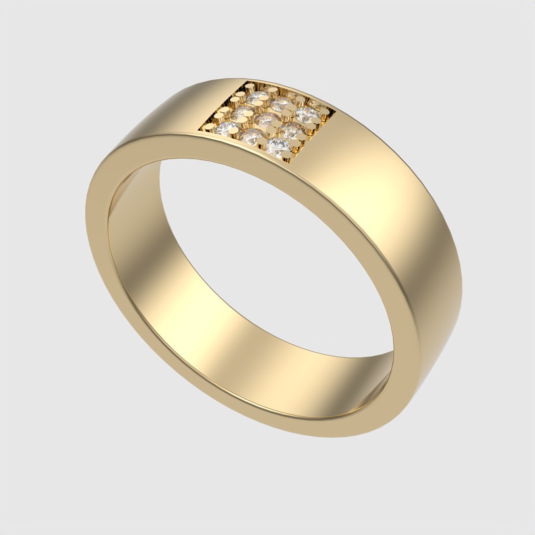 Sophisticated Diamond Accent Band JDBCo 3D Model - TurboSquid 2346390