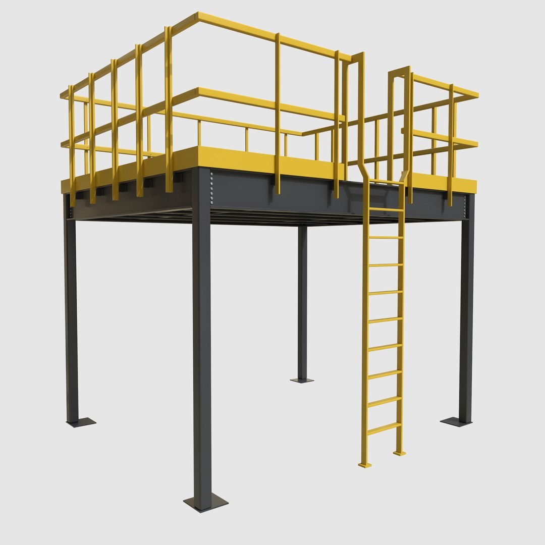 3D Industrial Stair Platform Collection - TurboSquid 2341973
