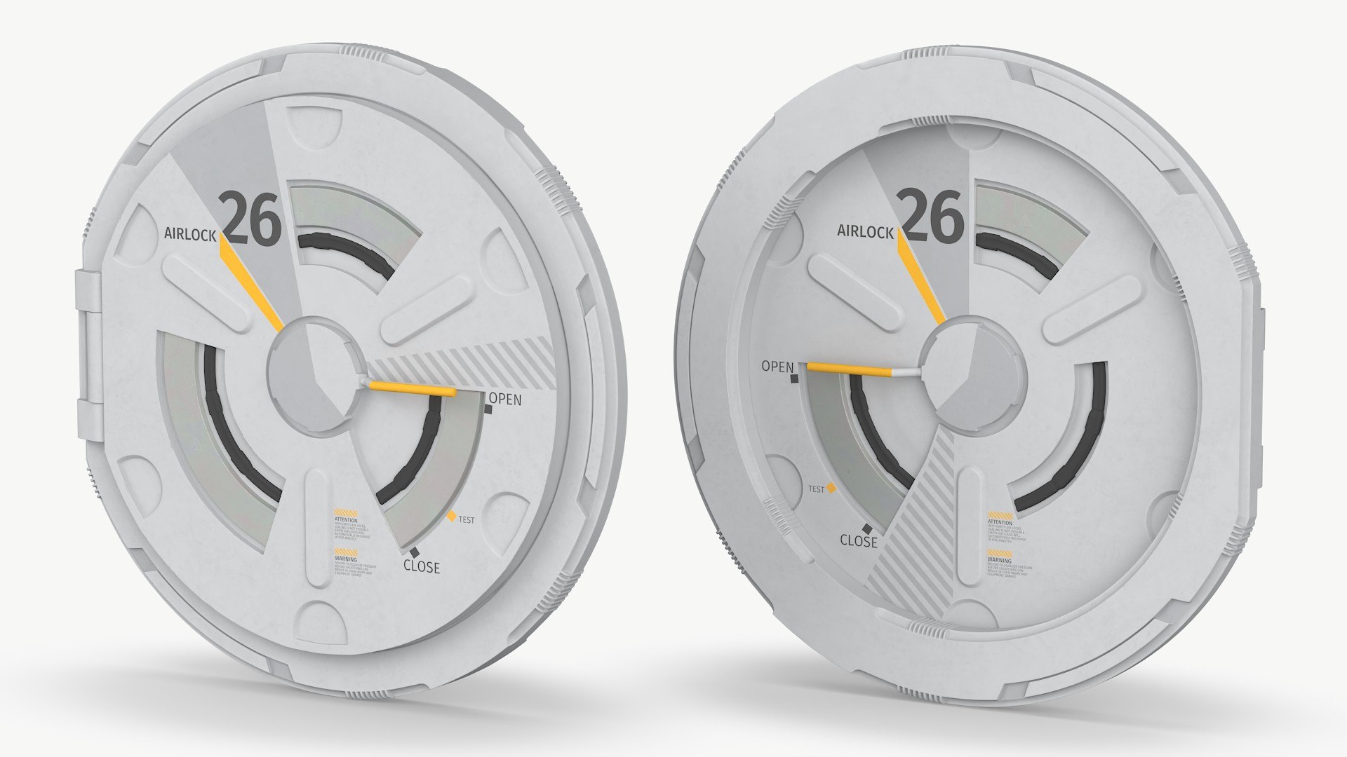 Airlock 26 Control Hatch White 3D model preview