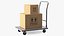 Trolley Low Platform with Cardboard Boxes model