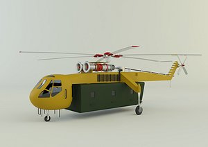 S-64 Skycrane helicopter 3D model