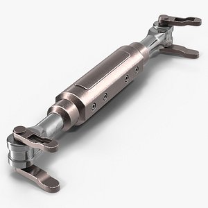 3d model anodized ram hydraulic cylinder