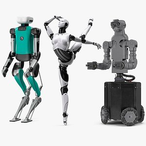 3D Rigged Robots Collection 9 for Cinema 4D model