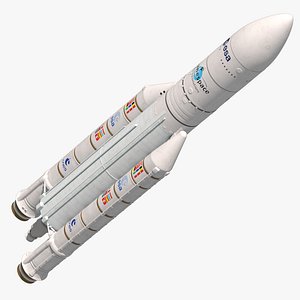ariane 5 eca rocket launch 3d model