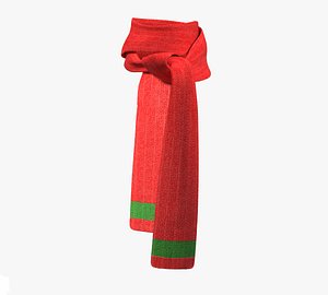realistical christmas scarf 3D model