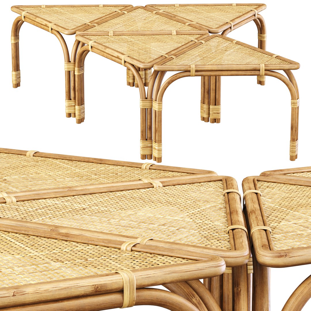 3D Model Modular Rattan Tables - TurboSquid 1715256