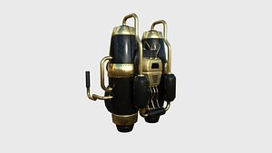 3D model Jetpack A02 Golden Black - SciFi Character Design