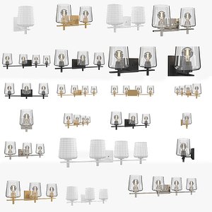 Calais Bath Vanity Wall Light Collection 3D model