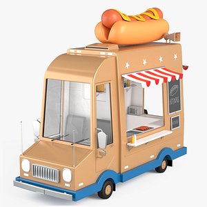 3D model Hot Dog Truck