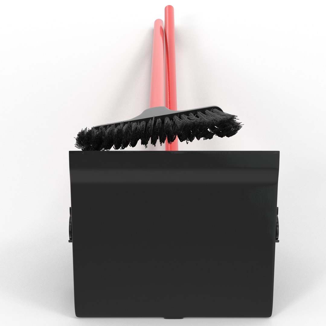 libman broom dustpan set 3d model