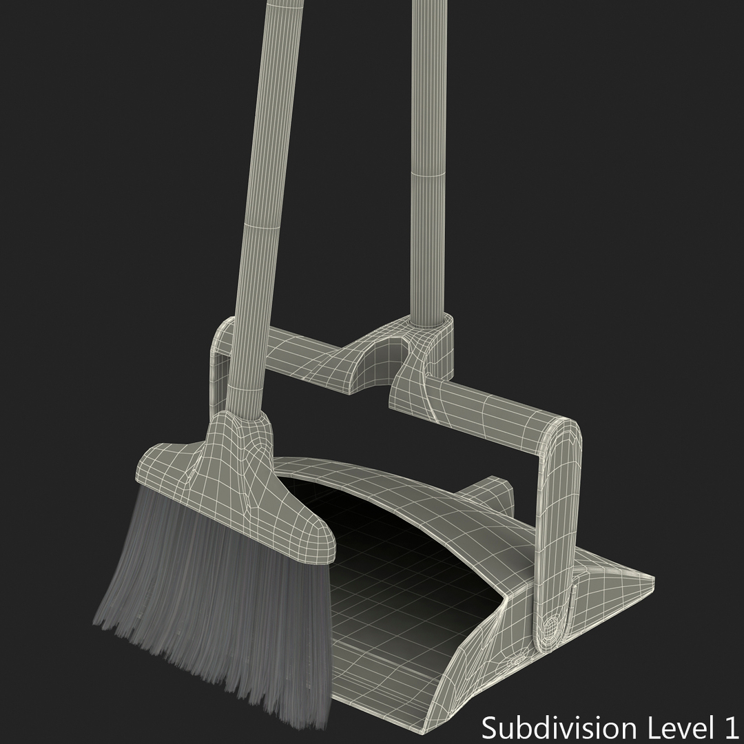 libman broom dustpan set 3d model