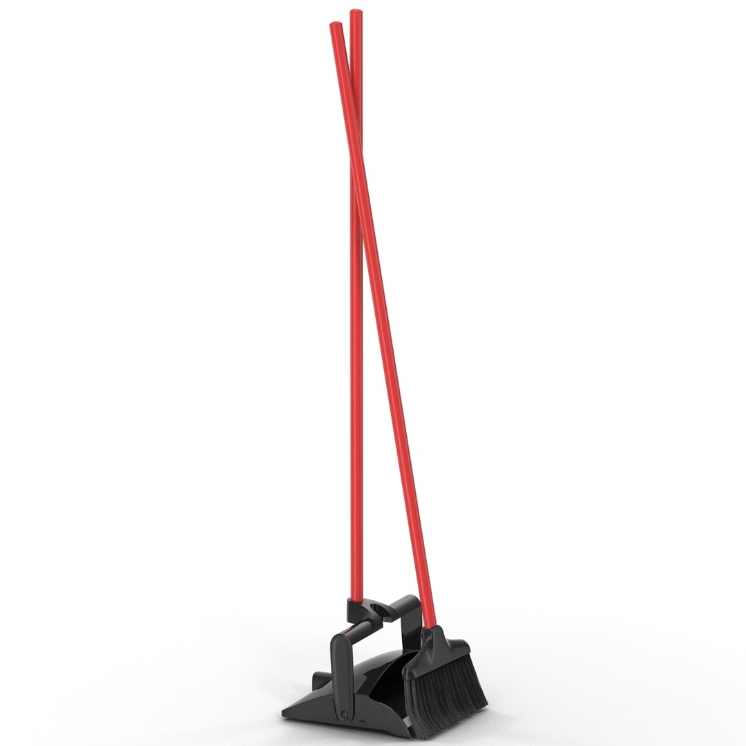 libman broom dustpan set 3d model