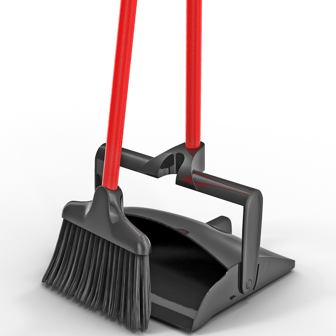 libman broom dustpan set 3d model