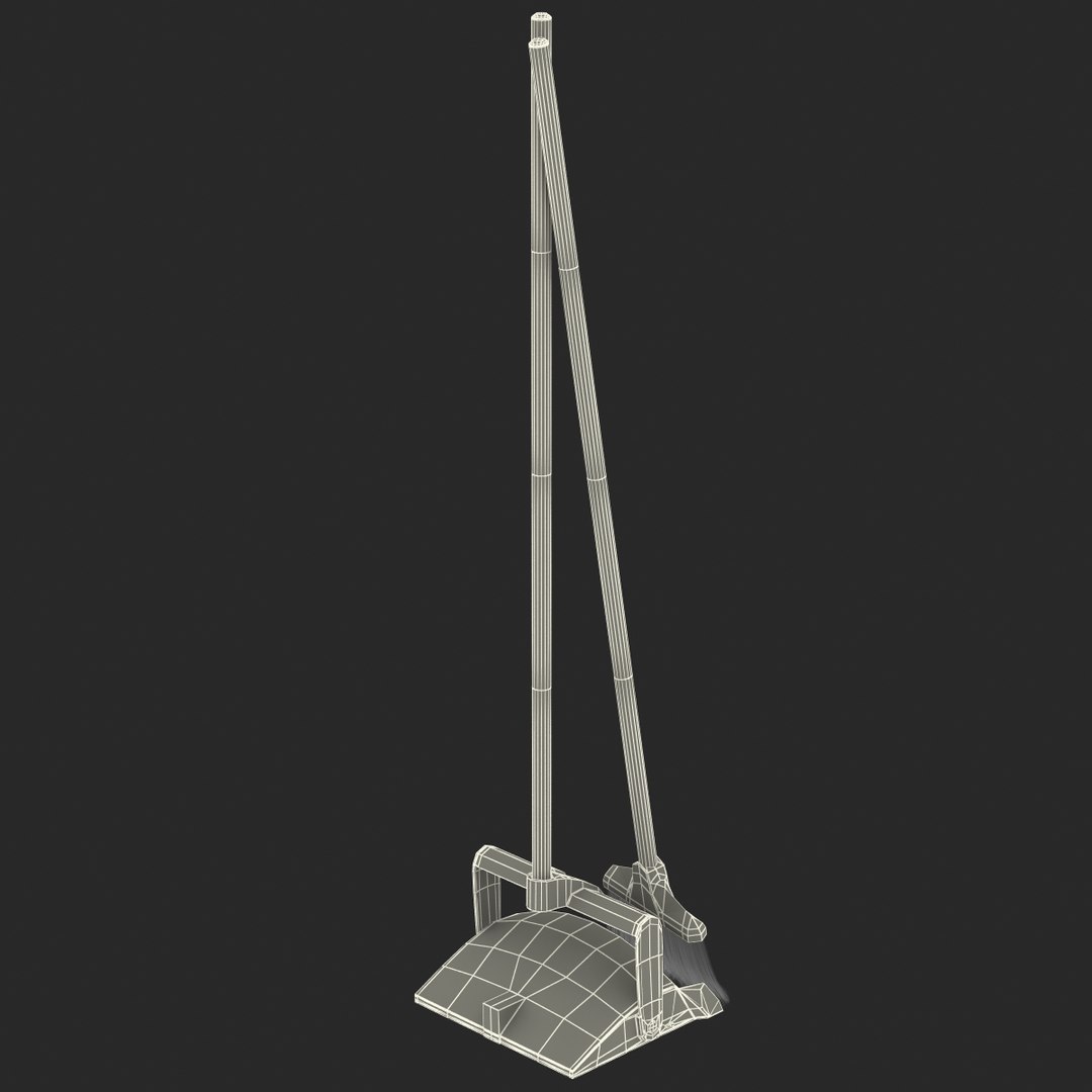 libman broom dustpan set 3d model