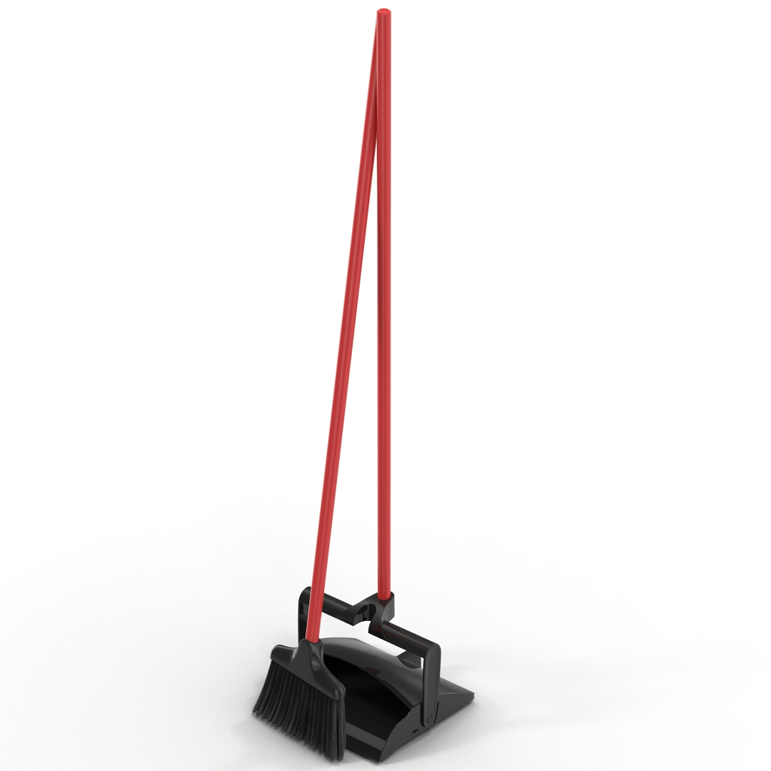 libman broom dustpan set 3d model