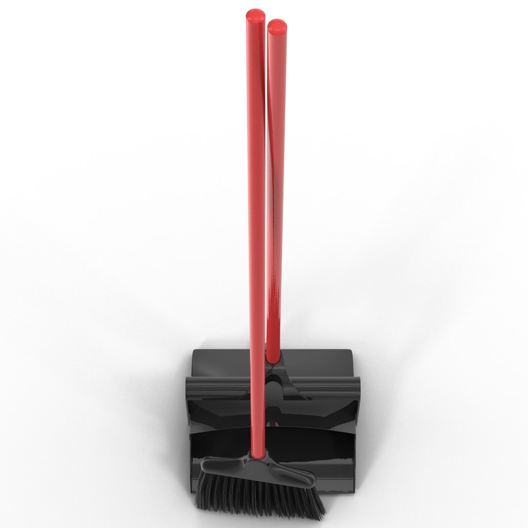libman broom dustpan set 3d model