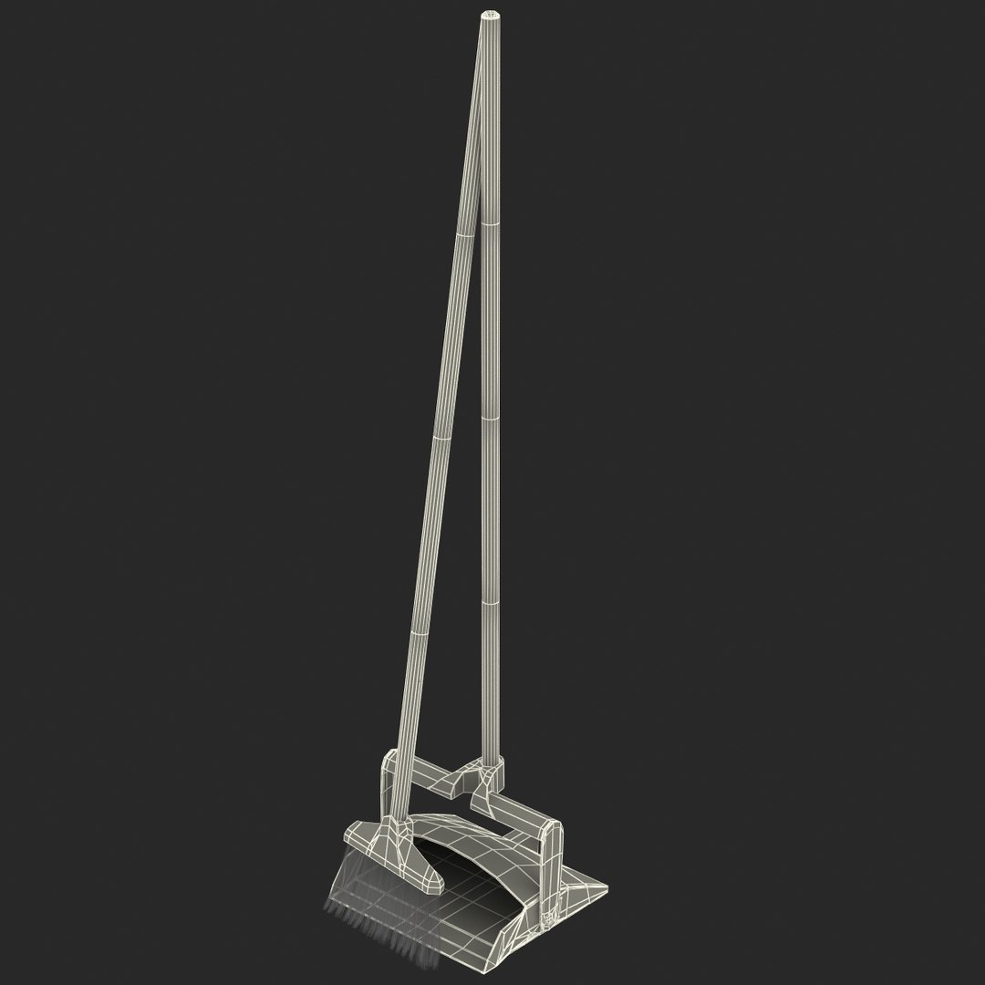 libman broom dustpan set 3d model