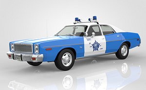 3D Plymouth Fury Police 1978