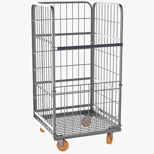 3D wire mesh roll container