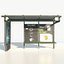 bus stop 3D model