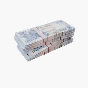 3D model 100 Botswana Pula BWP