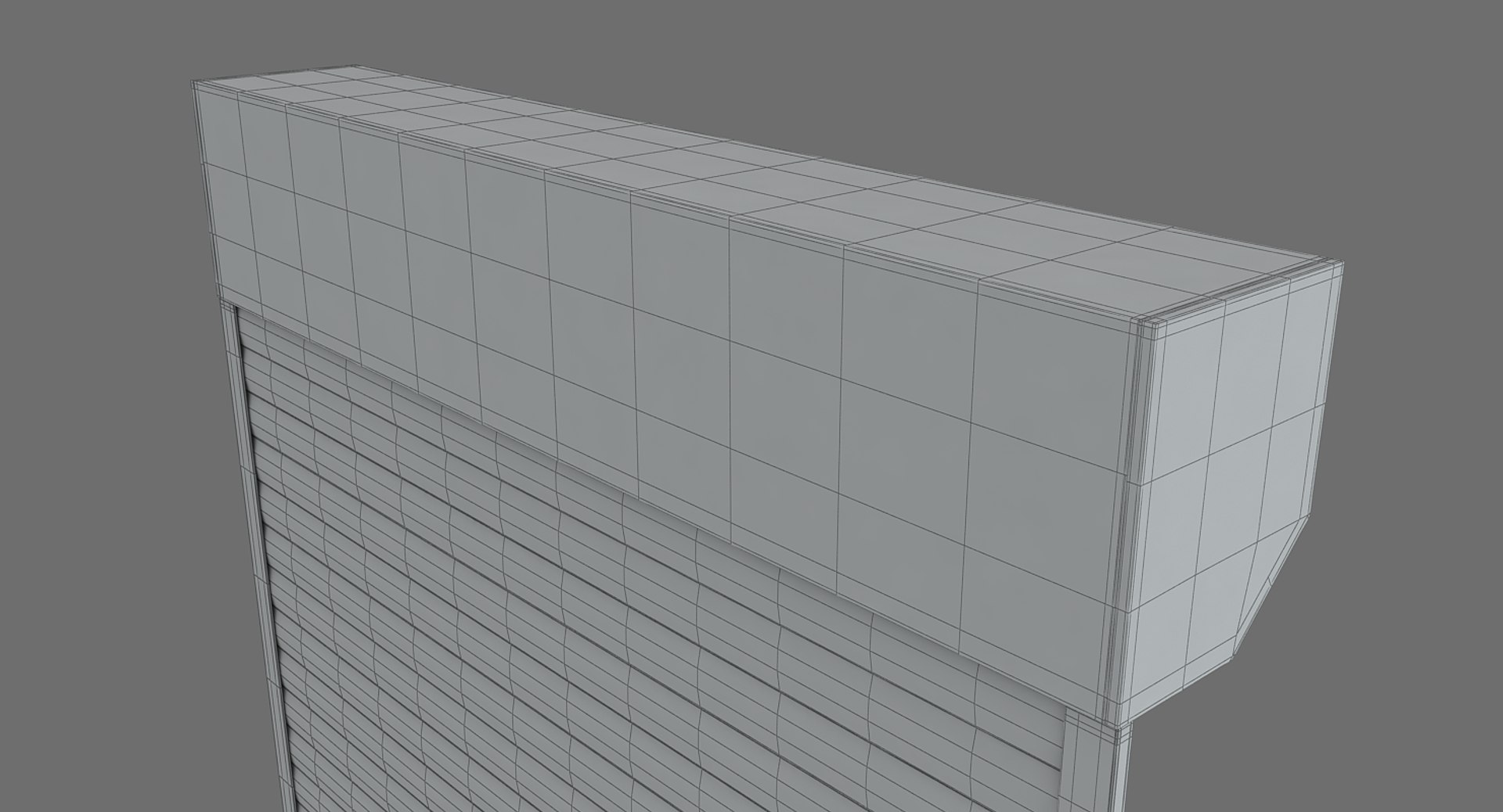 3d Model Old Tagged Roller Shutter