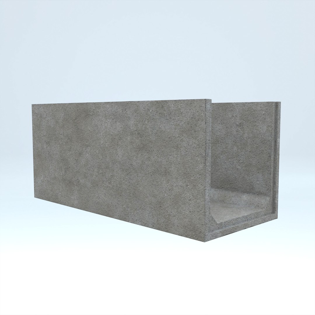3D Concrete Channel - TurboSquid 2452533
