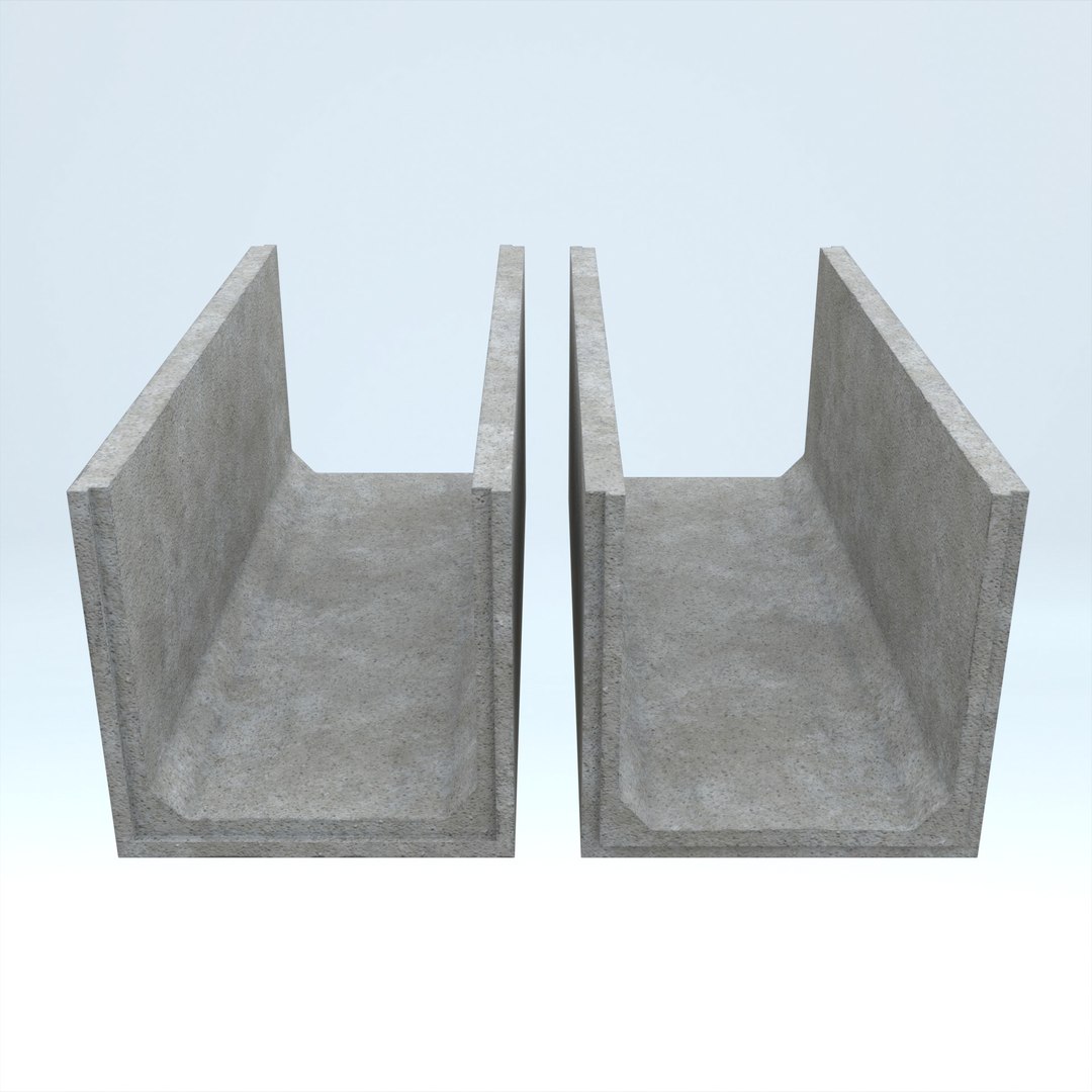3D Concrete Channel - TurboSquid 2452533