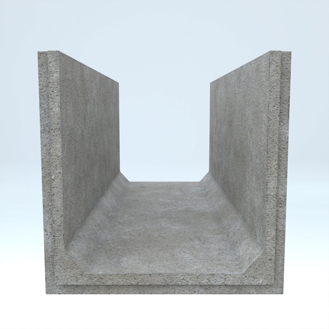 3D Concrete Channel - TurboSquid 2452533