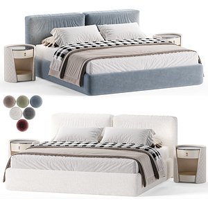 Foster Bed 180 Velvet Smoke