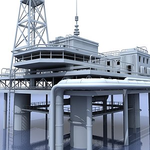 3d model oil platform