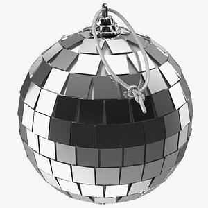 3D Disco Bauble for Xmas Tree Small Silver