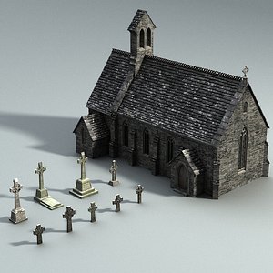 medieval gravejard set 3d 3ds