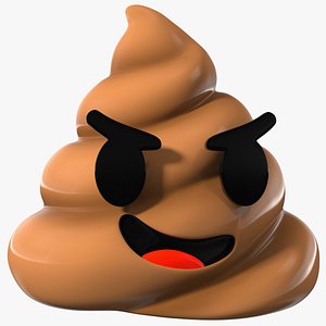 Smirk Poop Emoji Smile 3D model