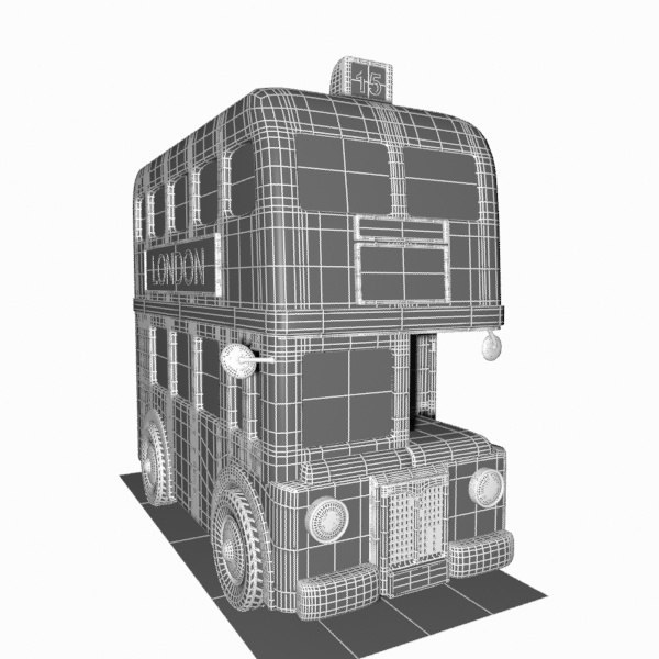 Cartoon Double Decker 3d Max