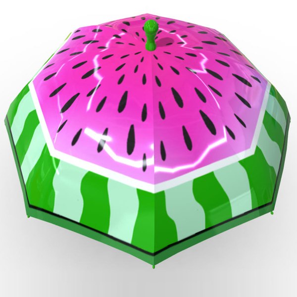 modelo 3d kids watermelon umbrella - TurboSquid 2063553